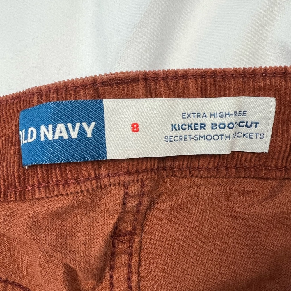 Women's Old Navy Extra High-Rise Cord Corduroy Kicker Boot Cut Pants Size 8 - Picture 5 of 7